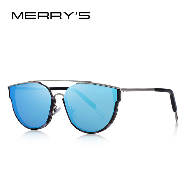 MERRY'S DESIGN Women Fashion Cat Eye Sunglasses Twin-Beams Frame Sun Glasses Metal Temple 100% UV Protection S'6300 - YuppyCollections