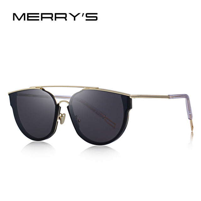 MERRY'S DESIGN Women Fashion Cat Eye Sunglasses Twin-Beams Frame Sun Glasses Metal Temple 100% UV Protection S'6300 - YuppyCollections