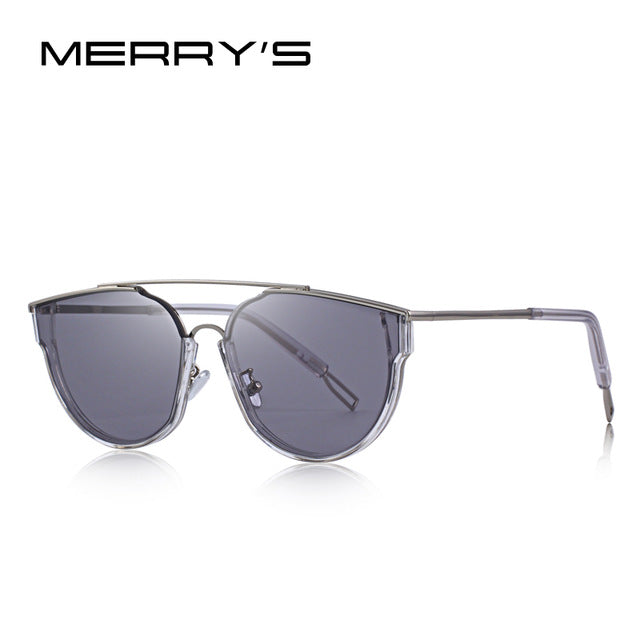 MERRY'S DESIGN Women Fashion Cat Eye Sunglasses Twin-Beams Frame Sun Glasses Metal Temple 100% UV Protection S'6300 - YuppyCollections