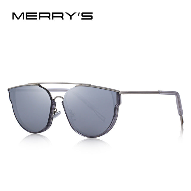 MERRY'S DESIGN Women Fashion Cat Eye Sunglasses Twin-Beams Frame Sun Glasses Metal Temple 100% UV Protection S'6300 - YuppyCollections