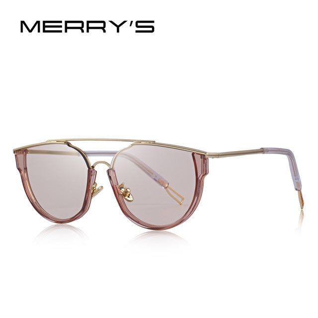 MERRY'S DESIGN Women Fashion Cat Eye Sunglasses Twin-Beams Frame Sun Glasses Metal Temple 100% UV Protection S'6300 - YuppyCollections