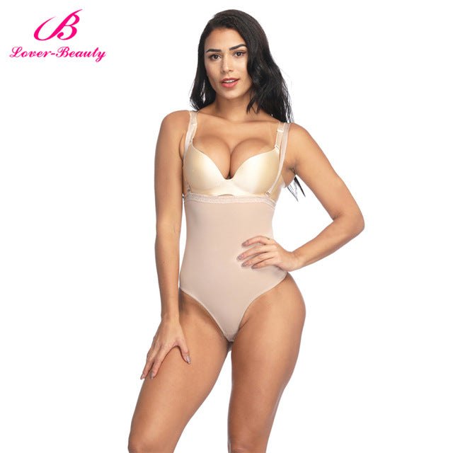 Lover Beauty Women Full Body Shaper Waist Cincher Underbust Thong Corset Bodysuit Jumpsuit Shapewear Seamless Pants Corset C - YuppyCollections