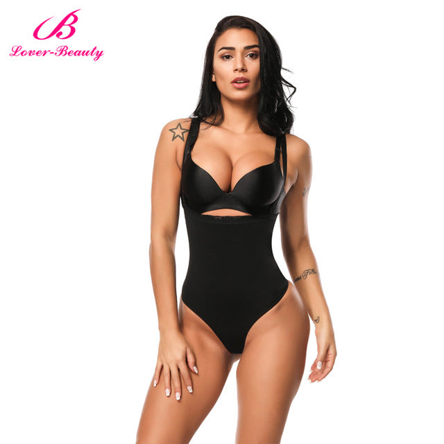 Lover Beauty Women Full Body Shaper Waist Cincher Underbust Thong Corset Bodysuit Jumpsuit Shapewear Seamless Pants Corset C - YuppyCollections