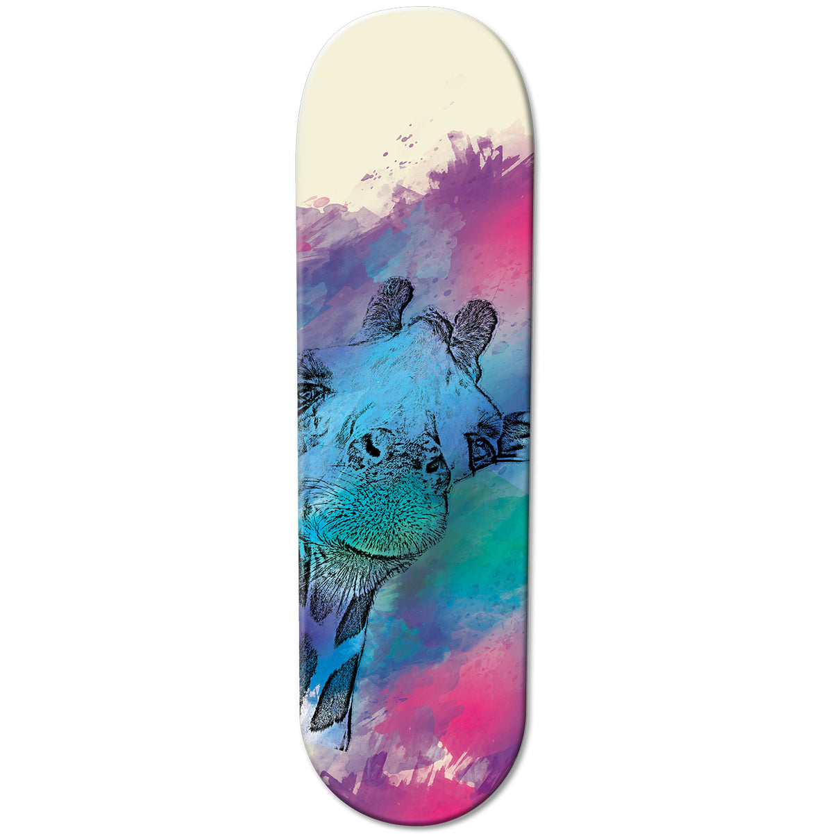 Querky Giraffe Face Skateboard - YuppyCollections