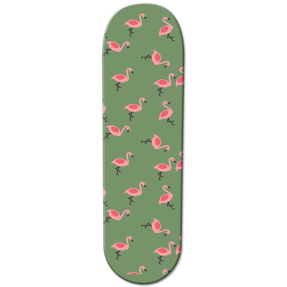 Green & Pink Flamingo Skateboard - YuppyCollections