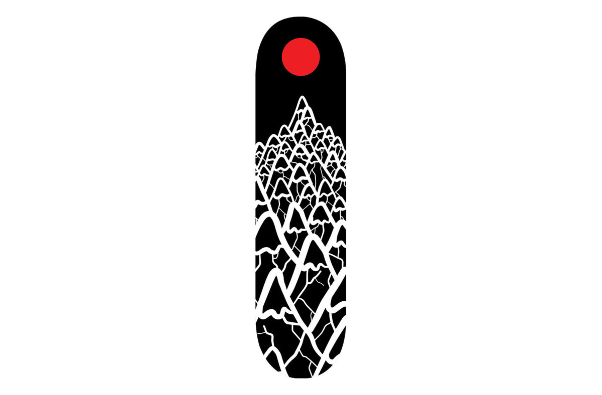 Black Mountain Pattern Skateboard - YuppyCollections