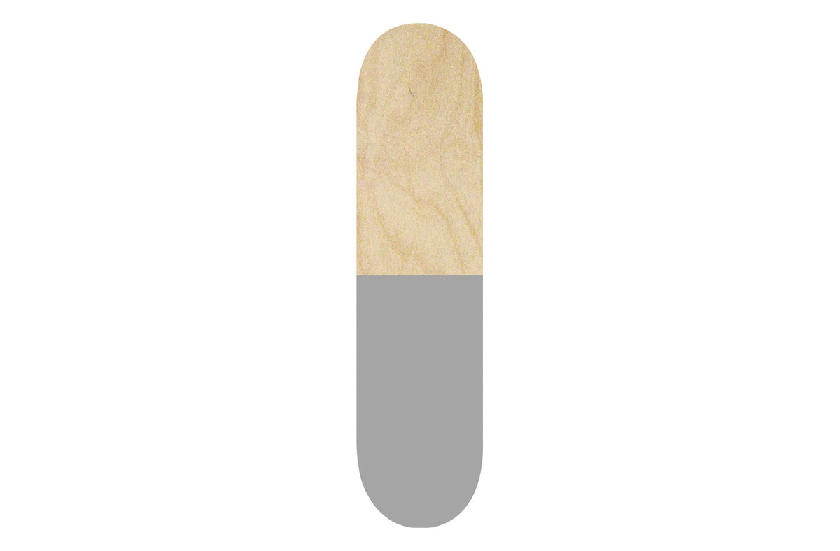 Grey and Wooden Skateboard - YuppyCollections