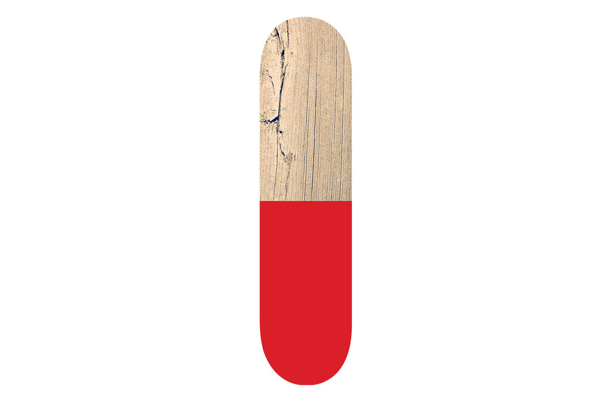 Red and Wooden Skateboard - YuppyCollections