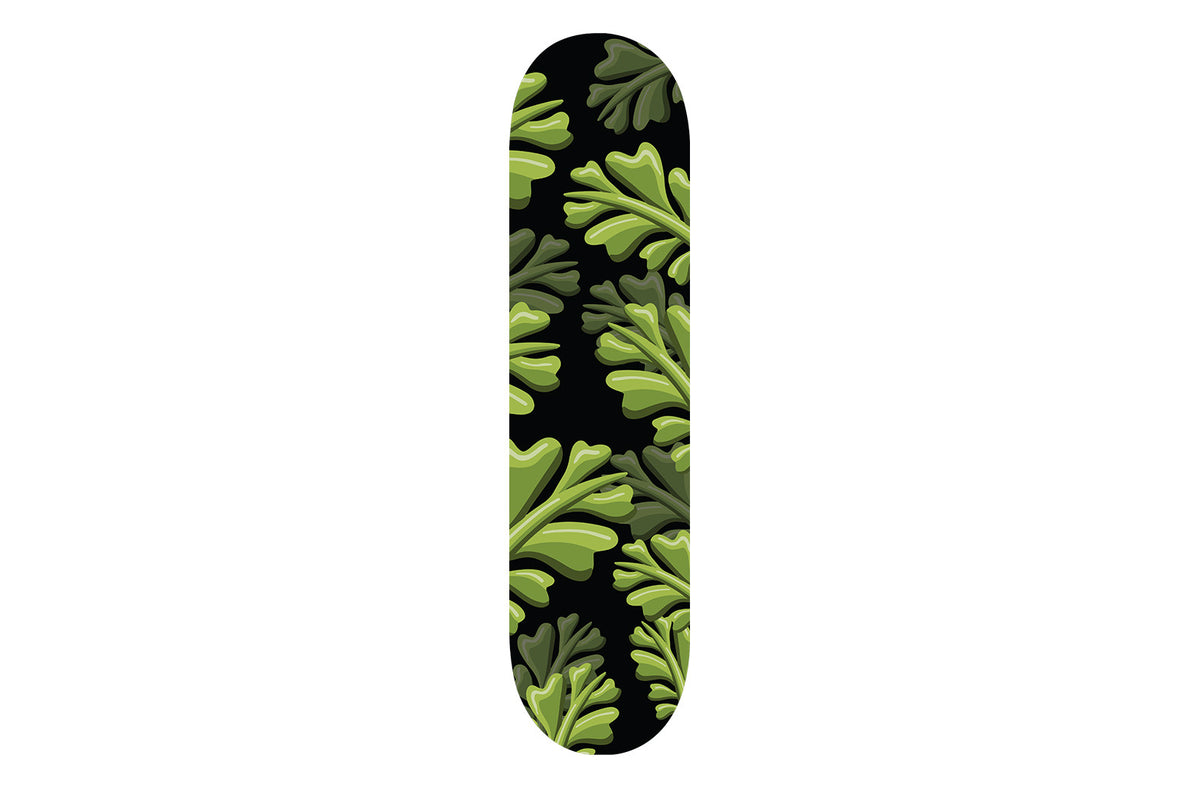 Green Leaf Patterned Skateboard - YuppyCollections