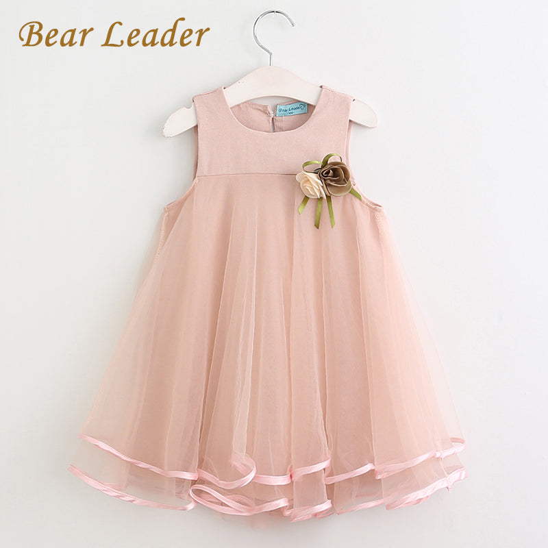 Bear Leader Girls Dress 2018 Brand Princess Dress Sleeveless Appliques Floral Design for Girls Clothes Party Dress 3-7Y Clothes - YuppyCollections