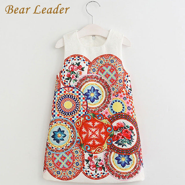 Bear Leader Girls Dress 2018 New Spring&Summer Baby Girls Dress Pattern Pring Design Sleeveless Girls Clothes 3-8Y Kids Dresses - YuppyCollections