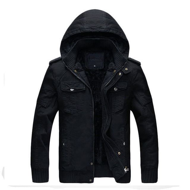 TANGNEST Fashion Design Winter New Jacket Men Hot Sale Casual Slim Men Jacket Hooded 3 Solid Colors Loose Size 4XL MWJ2201 - YuppyCollections