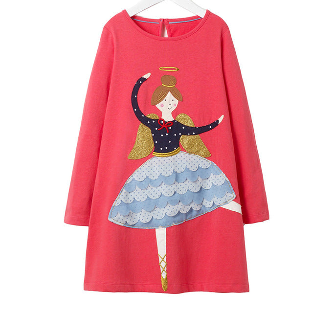 Princess Dress Horse Pattern Kids Dresses for Girls Clothes Autumn Winter Baby Girls Dress Children Clothing Vestidos 2-7Years - YuppyCollections