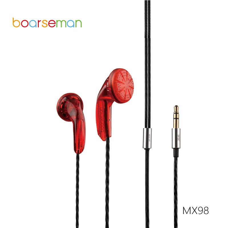 Original Boarseman MX98 In Ear Earphone DIY HIFI Bass Earbuds Flat Head Earphone For iphone for xiaomi Huawei phones Mp3 MP4 PC - YuppyCollections