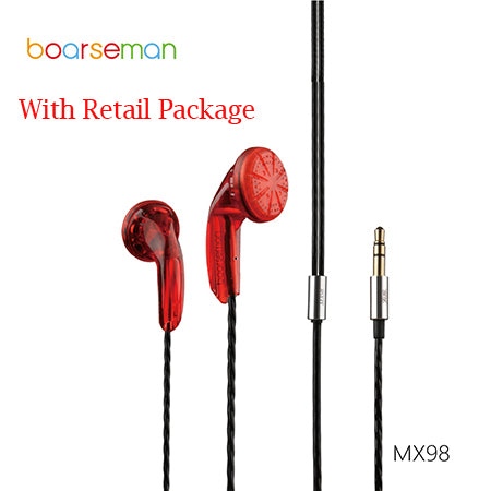 Original Boarseman MX98 In Ear Earphone DIY HIFI Bass Earbuds Flat Head Earphone For iphone for xiaomi Huawei phones Mp3 MP4 PC - YuppyCollections