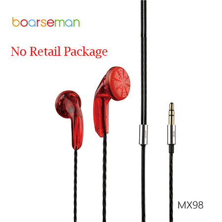 Original Boarseman MX98 In Ear Earphone DIY HIFI Bass Earbuds Flat Head Earphone For iphone for xiaomi Huawei phones Mp3 MP4 PC - YuppyCollections