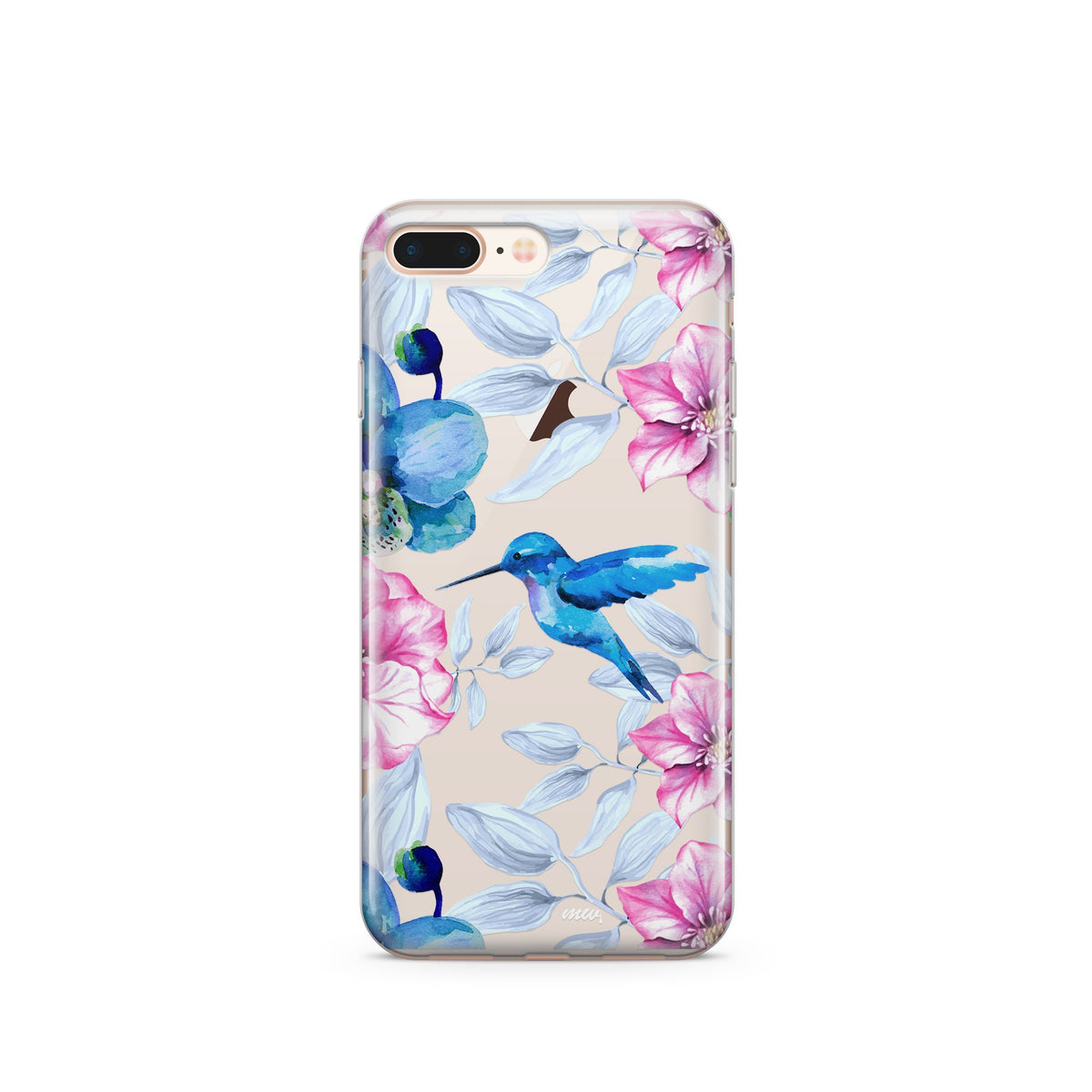 Colored Vintage Hummingbird - Clear TPU Case Cover - YuppyCollections