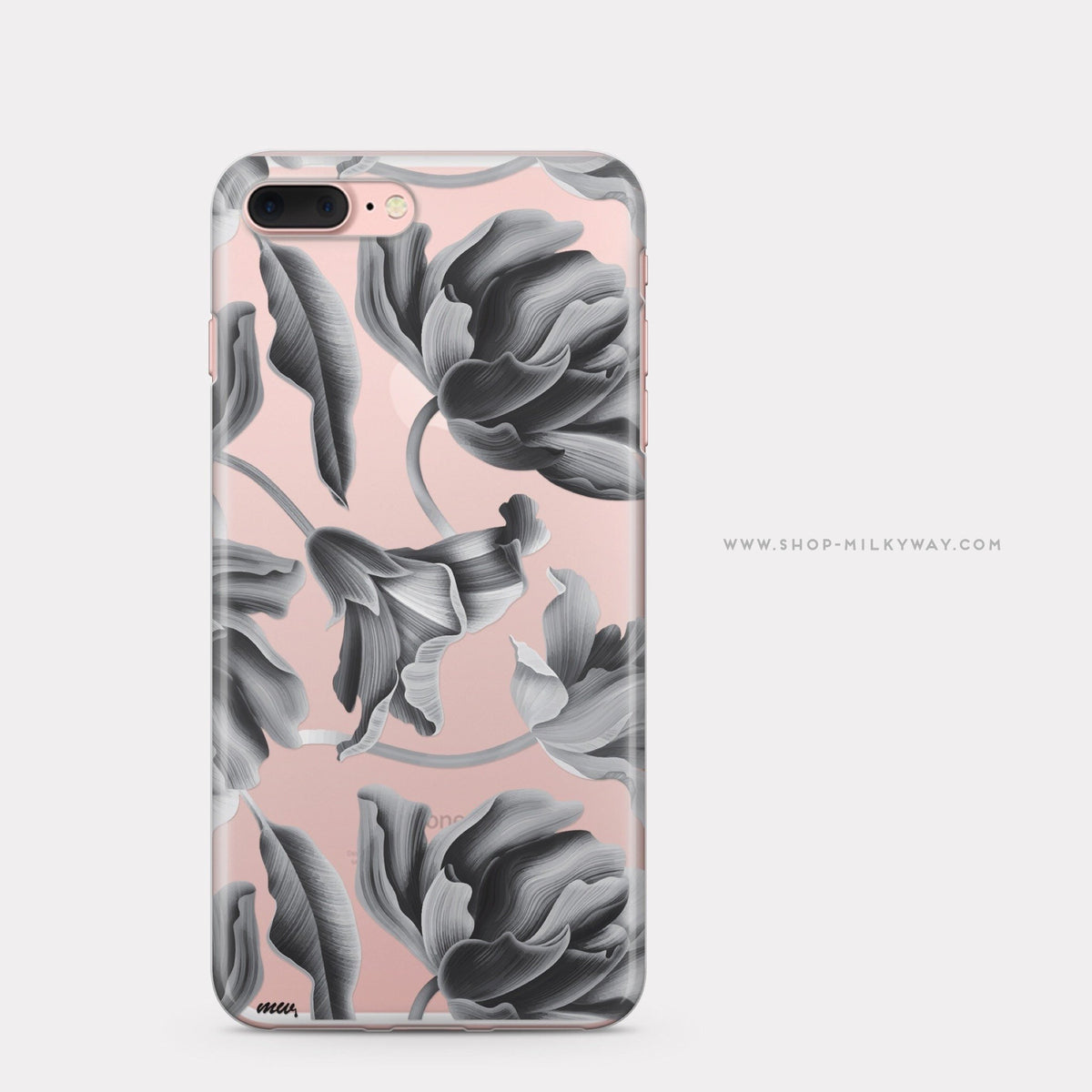 Black Tropics  - Clear TPU iPhone Case / Samsung Case Phone Cover - YuppyCollections