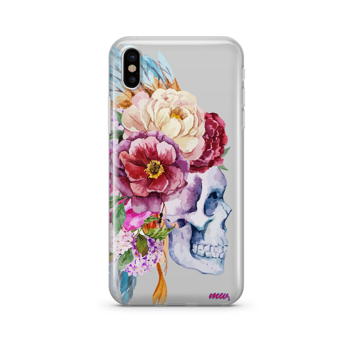 Craneo De La Flor - Clear TPU Case Cover - YuppyCollections