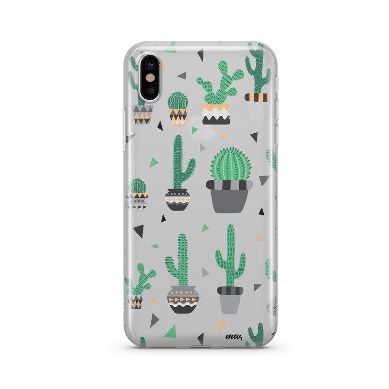 Cactus Party - Clear TPU iPhone Case / Samsung Case Phone Cover - YuppyCollections