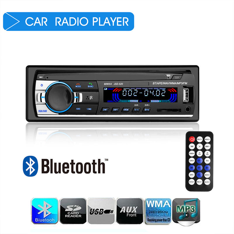 Bluetooth Car Stereo Audio In-Dash FM MP3 Radio Player with AUX-IN - YuppyCollections