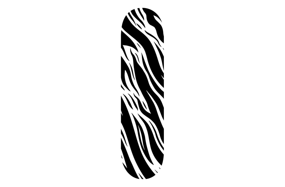 Black and White Zebra Print Skateboard - YuppyCollections