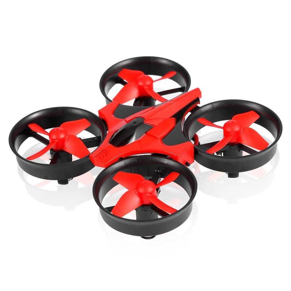 Red Mini UFO Quadcopter Drone LED Lights Drones Headless Mode Quadcopter - YuppyCollections