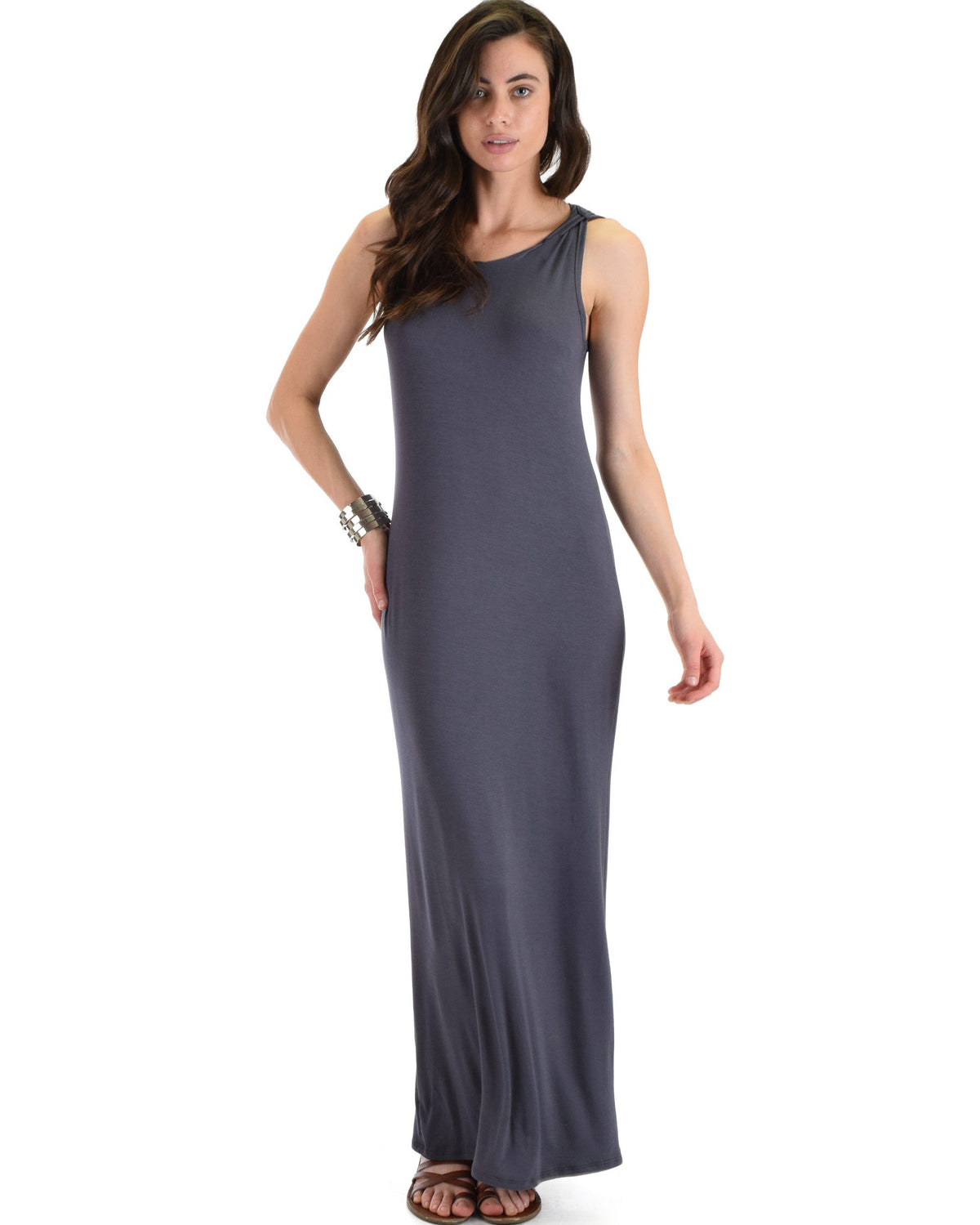 Ascension Contemporary Hooded Maxi Dress - YuppyCollections