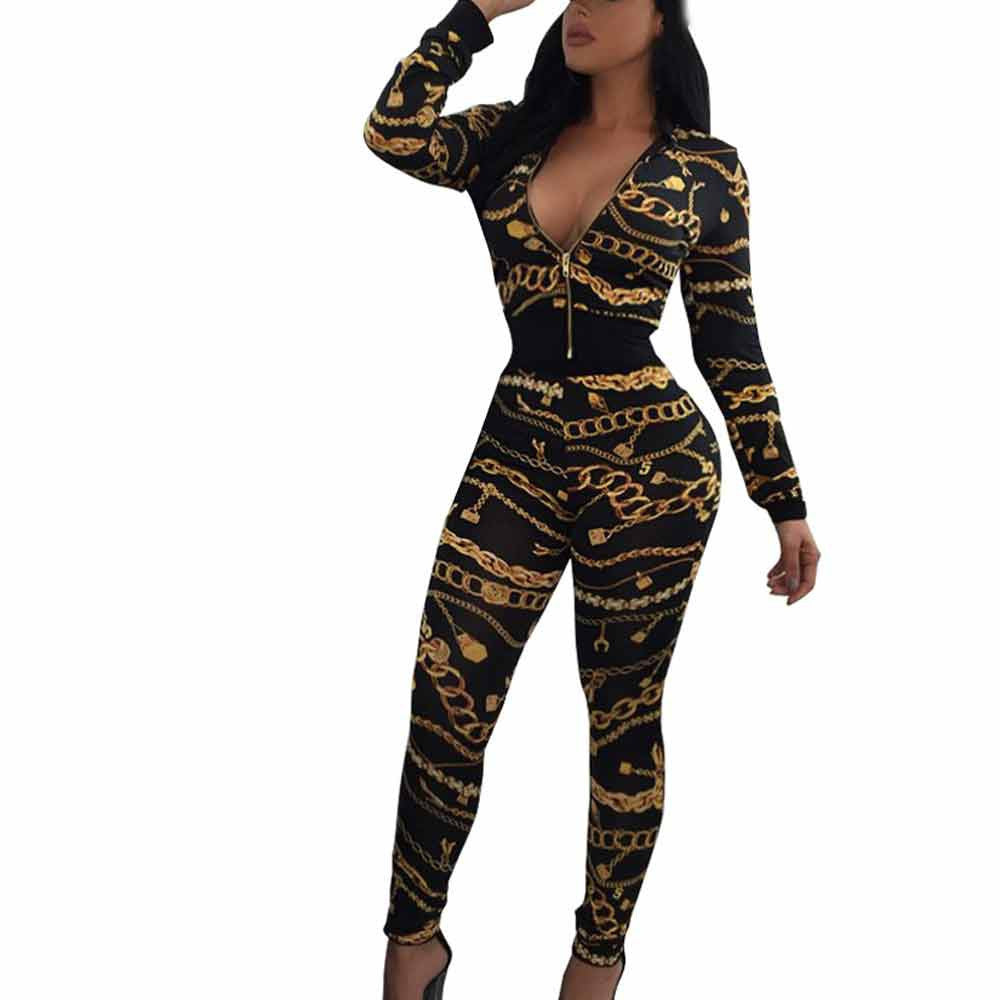 Women  Sexy Bodycon Long Sleeve Africa Print - YuppyCollections