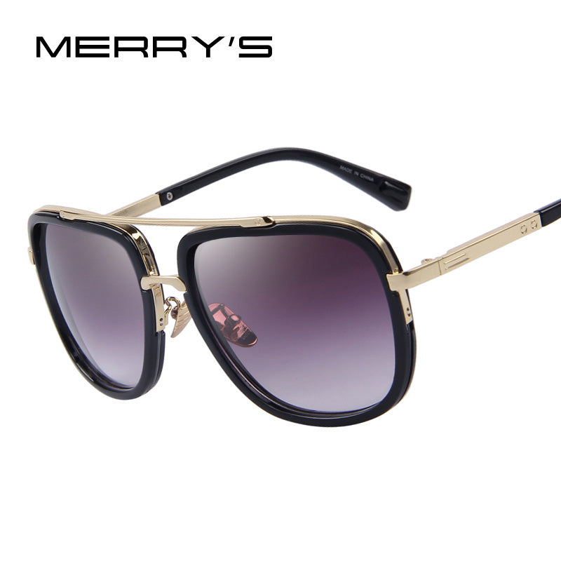 MERRY'S Fashion Men Sunglasses Classic Women Brand Designer Metal Square Sun glasses UV400 - YuppyCollections