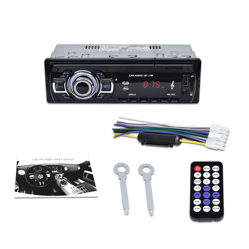 BT Car Multimedia radio MP3 Player With SD/USB/AUX IN FM 12V Remote Control - YuppyCollections