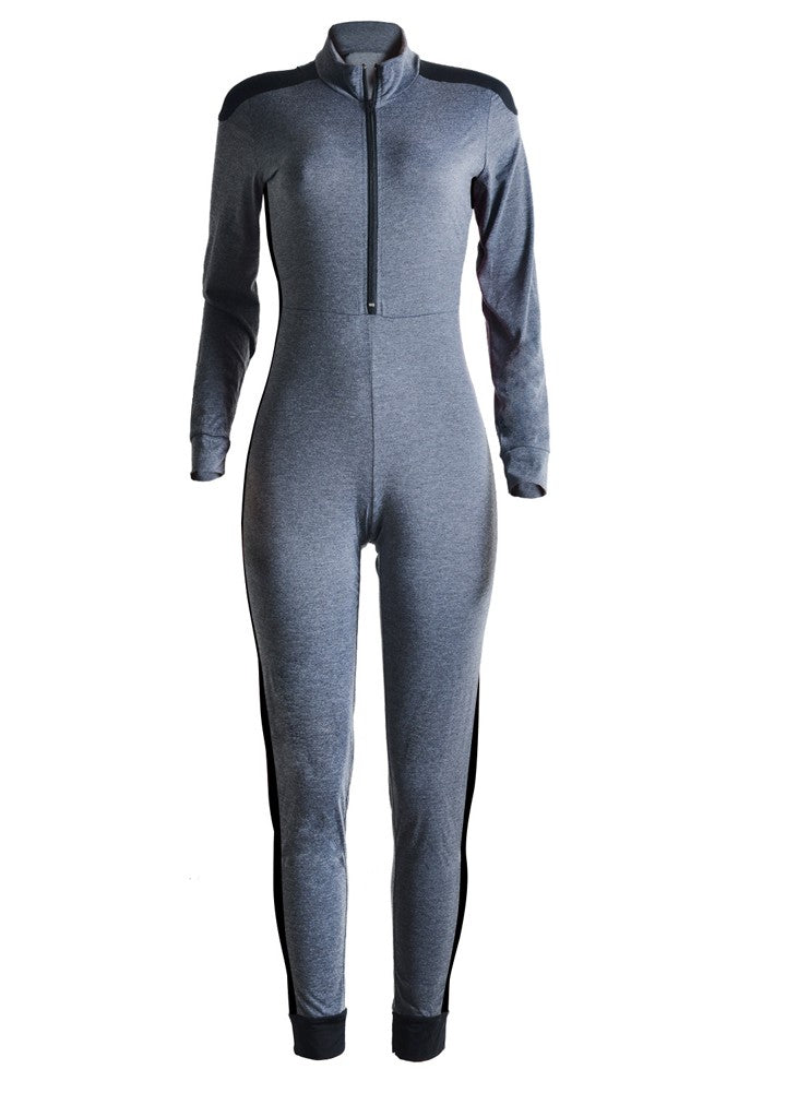 Women Long Sleeve Sports Jumpsuit - YuppyCollections