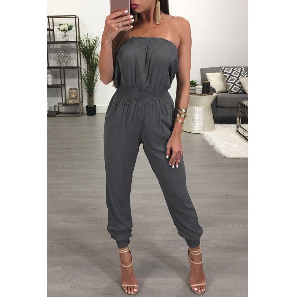 Women Off Shoulder Jumpsuit Rompers - YuppyCollections