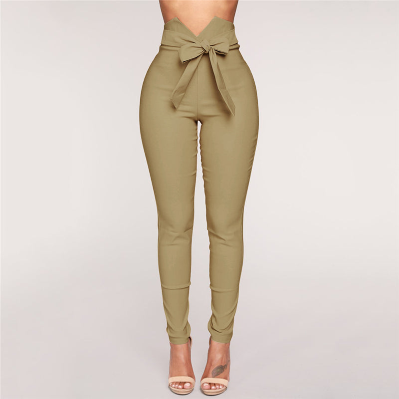 Women Casual Trousers  Slim Elastic Pants - YuppyCollections