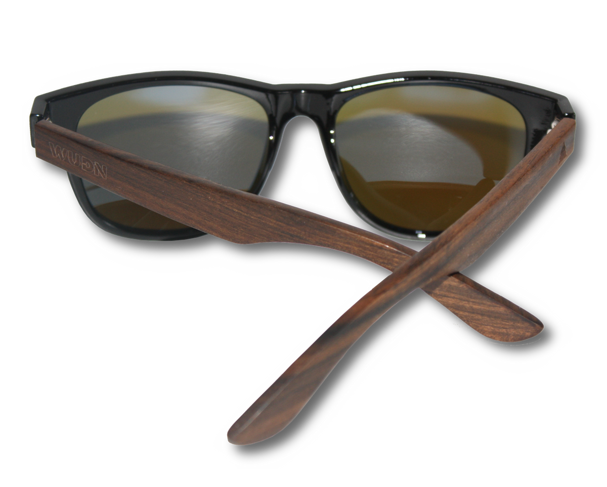 Real Ebony Wood Wanderer Style Sunglasses by WUDN - YuppyCollections