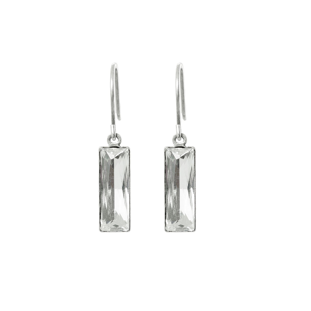 BRIDAL SILVERTONE SWAROVSKI CRYSTAL EARRING - YuppyCollections