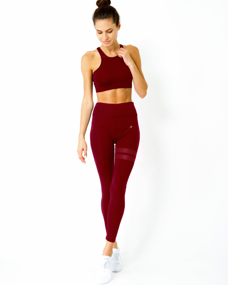 Ashton Leggings - Maroon - YuppyCollections