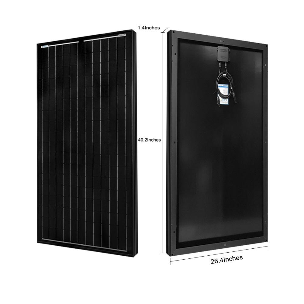 200 Watts All Black Monocrystalline Solar RV Kits - YuppyCollections