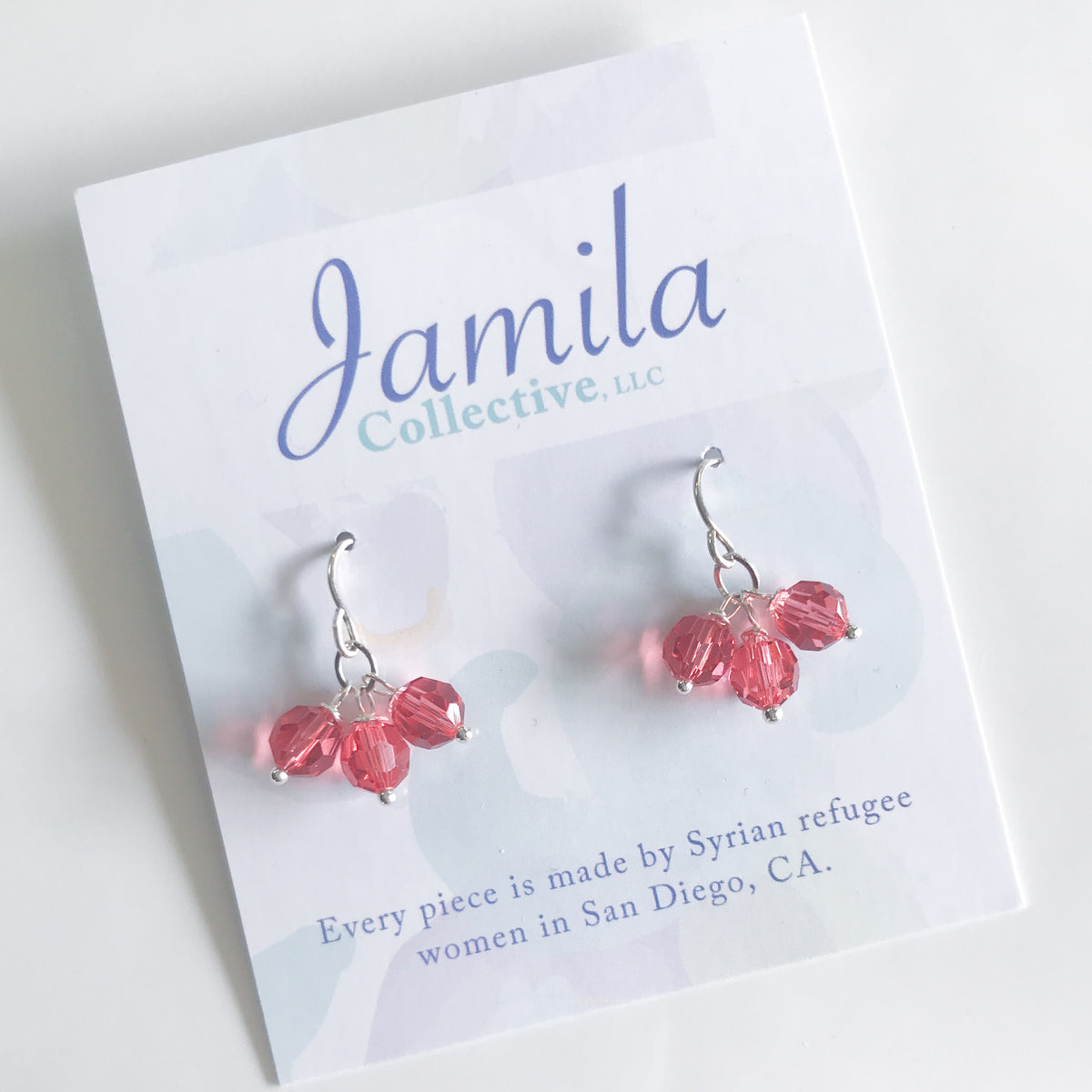 Aya Cluster Earrings - Coral - YuppyCollections