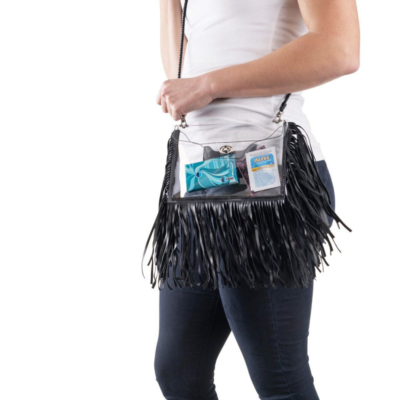 Clear Three Fringe Crossbody - YuppyCollections