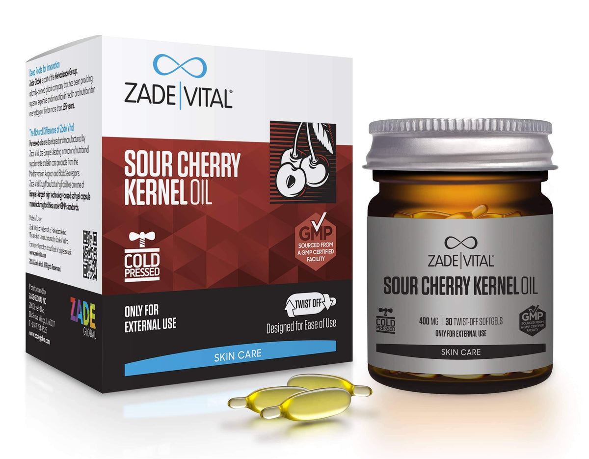 Sour Cherry Kernel Oil - 30 Twist-Off Softgels - YuppyCollections