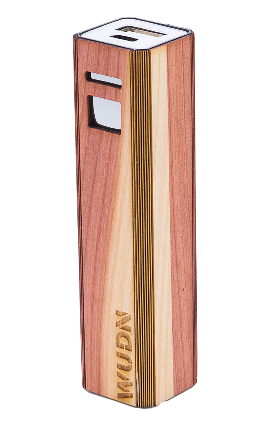 Wooden Ultra-Slim Portable Lipstick Power Bank - YuppyCollections