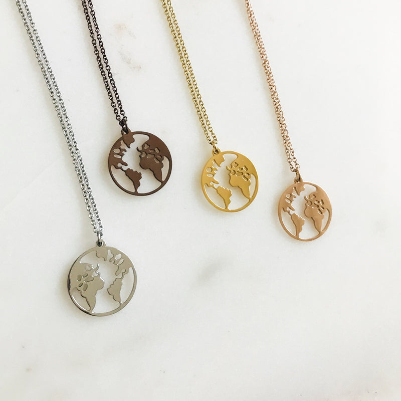 Rose Gold- 'MY WORLD' Necklace - YuppyCollections