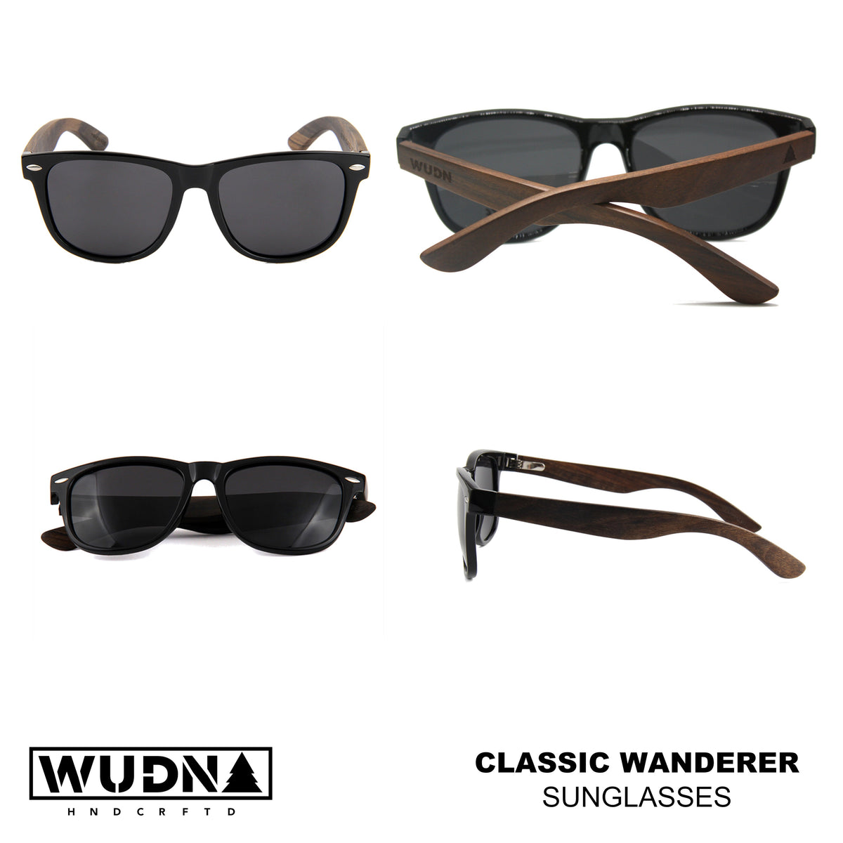 Real Ebony Wood Wanderer Sunglasses by WUDN - YuppyCollections