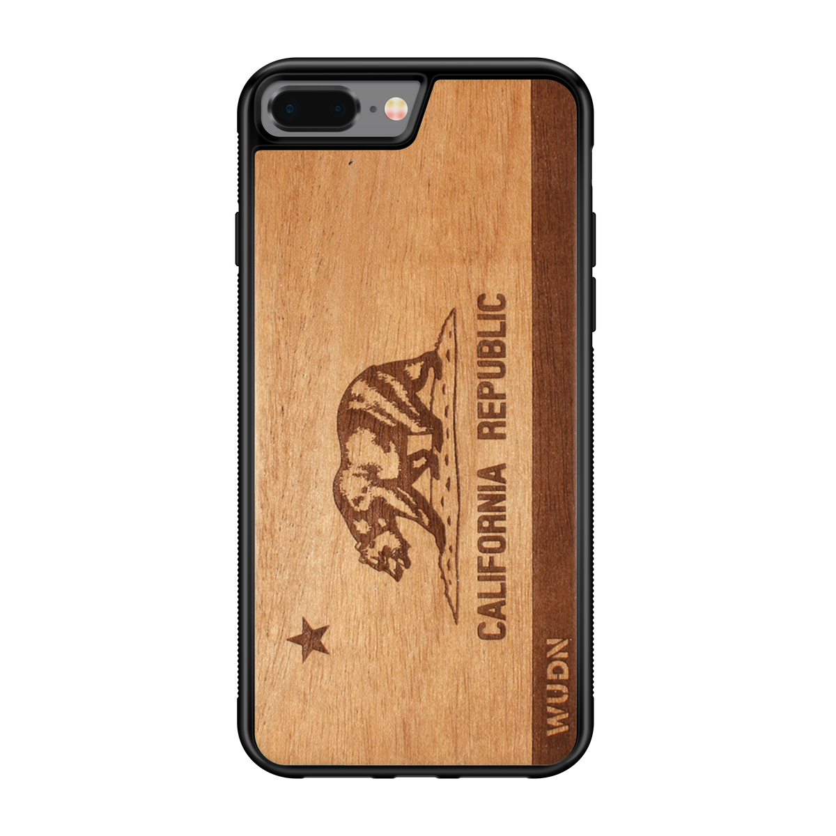 Slim Wooden Phone Case | California Republic - YuppyCollections