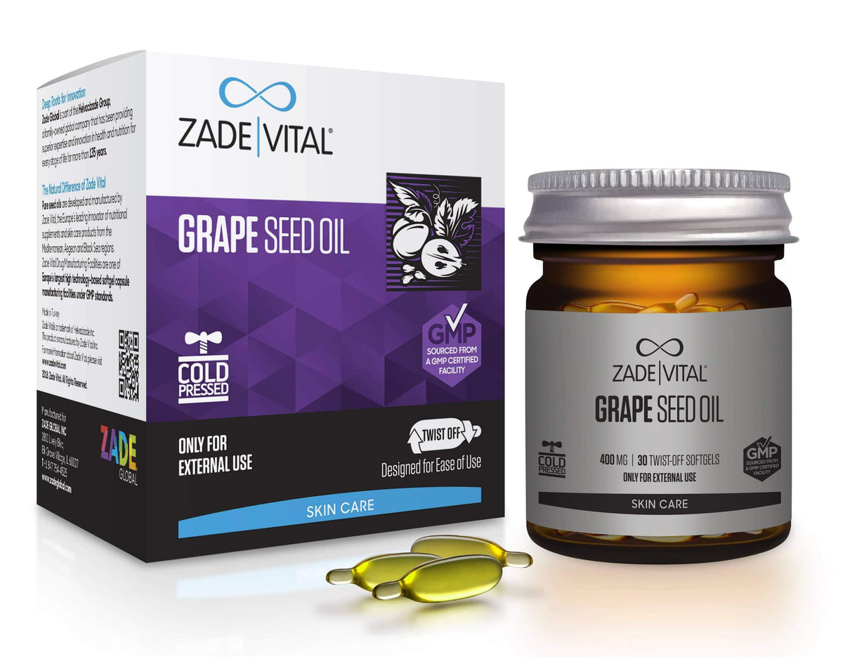 Grape Seed Oil - 30 Twist-Off Softgels - YuppyCollections