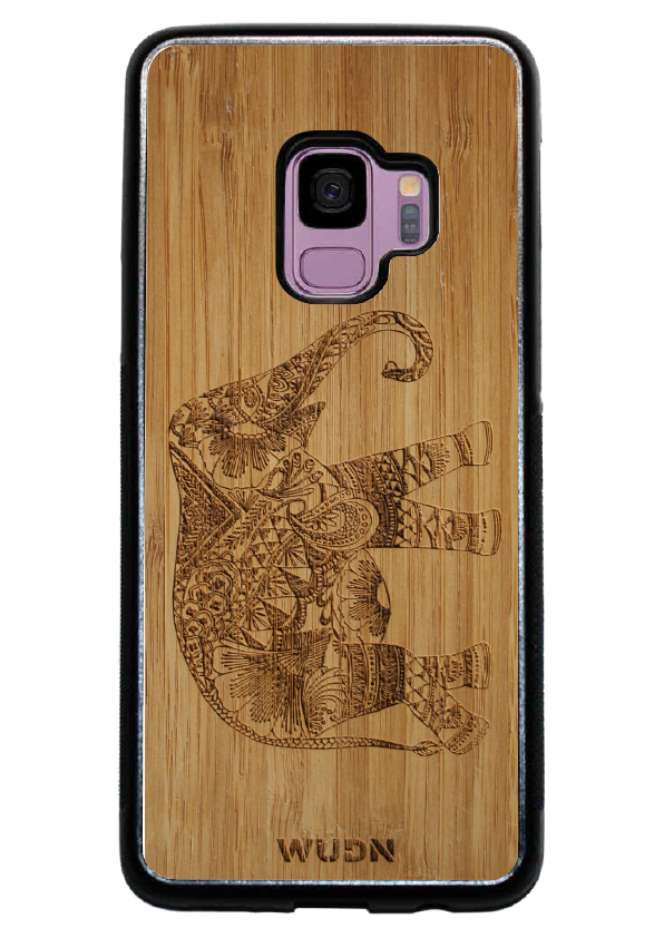 Slim Wooden Phone Case | Bamboo Elephant - YuppyCollections